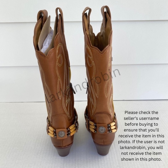NEW Sam Edelman Jackie Western Boot Chestnut Leather 7.5 - Picture 4 of 16